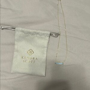 Silver and blue Kendra Scott necklace